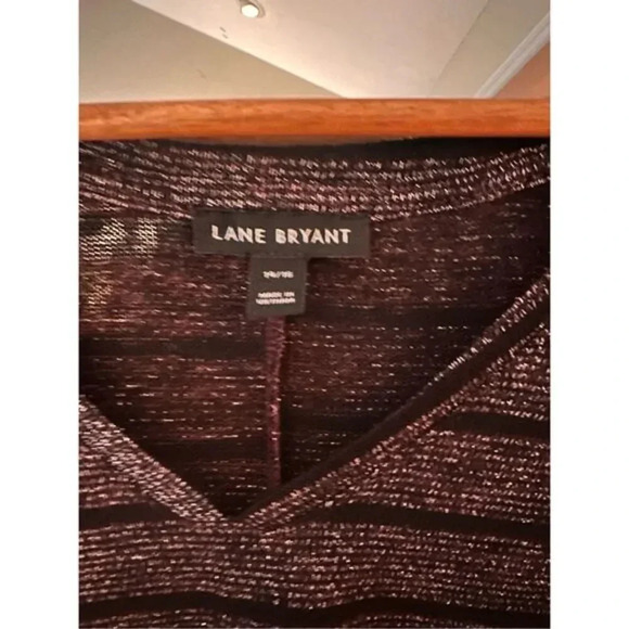 Lane Bryant Swing Tank Plus‎ Size 14/16 Silver Metallic VNeck Sleeveless Top - Picture 3 of 4